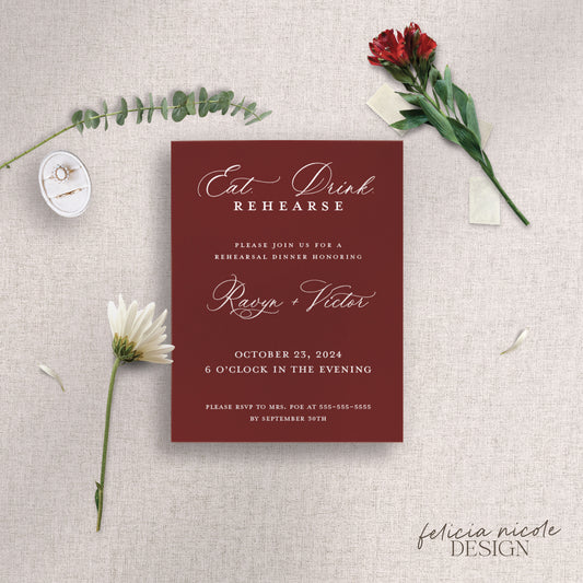 The Ravyn | Rehearsal Dinner Card