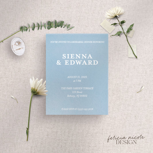 The Sienna | Rehearsal Dinner Card