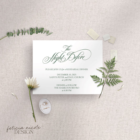 The Eva | Rehearsal Dinner Card