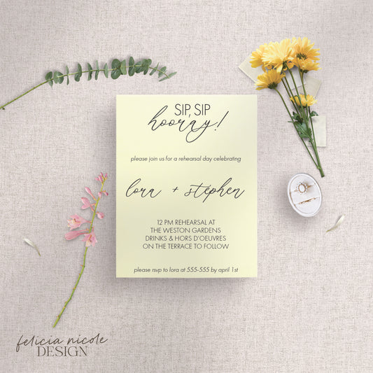 The Lora | Rehearsal Dinner Card