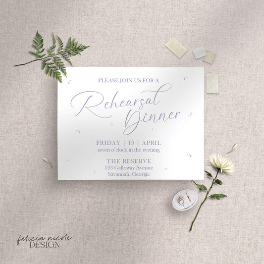 The Amy | Rehearsal Dinner Card