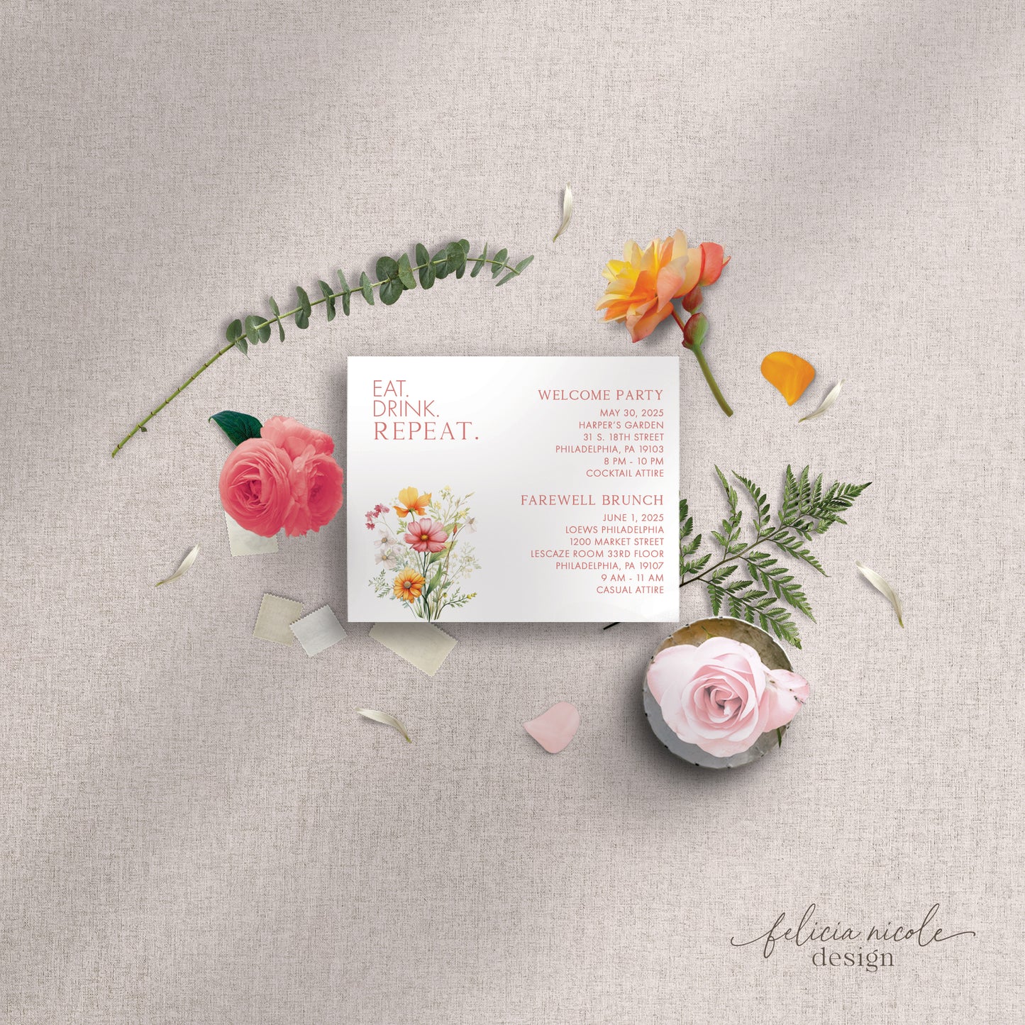 The Isla | Rehearsal Dinner Cards