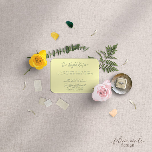 The Solara | Rehearsal Dinner Cards