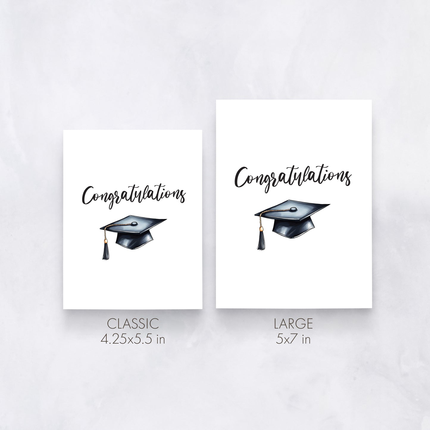 Congratulations Graduation Card with Cap Illustration