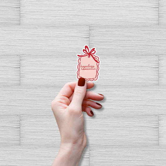 Hopeless Romantic Sticker – Valentine Love Quote Vinyl Sticker