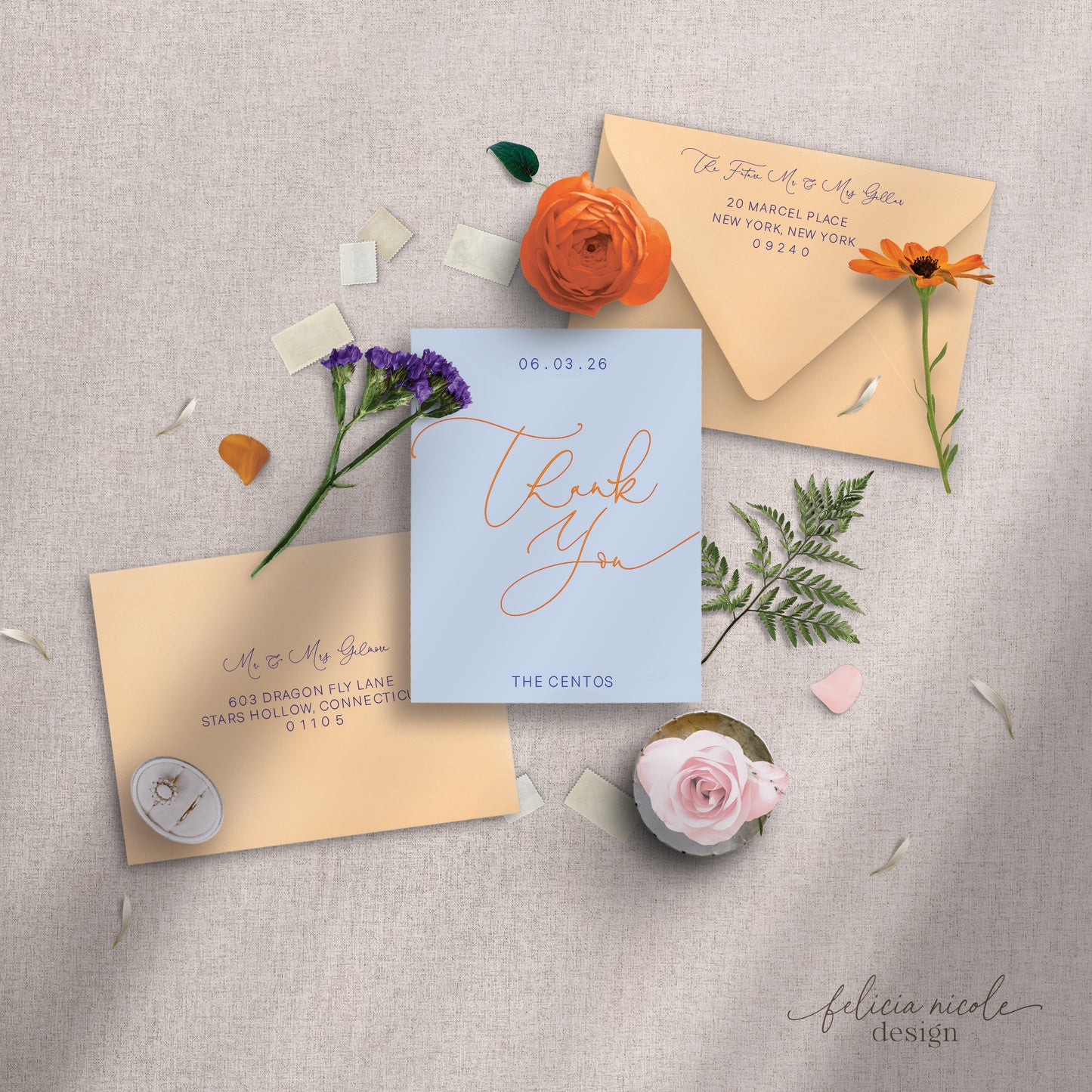The Clementine | Wedding Thank You Cards