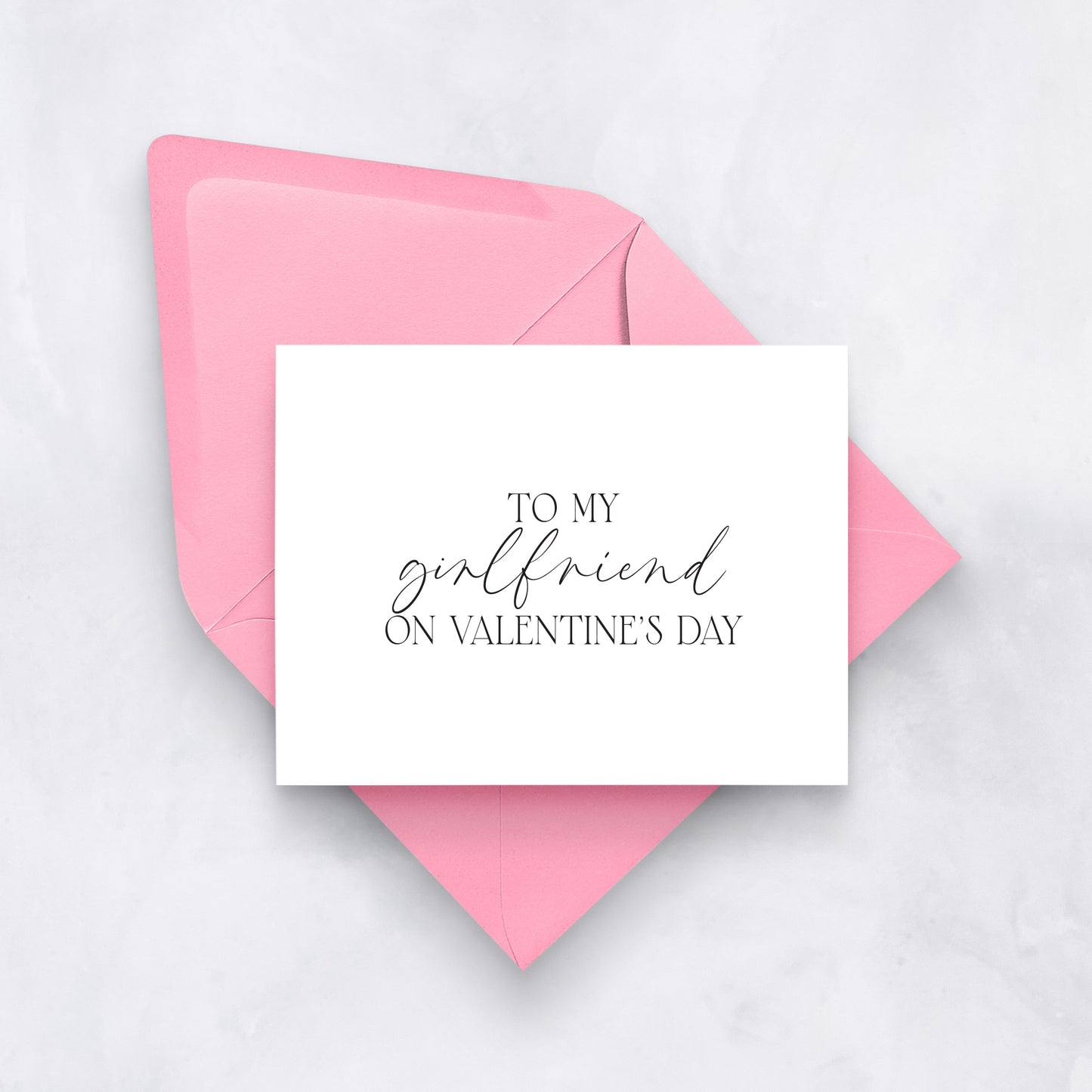 To My Girlfriend on Valentine’s Day – Minimal Romantic Card