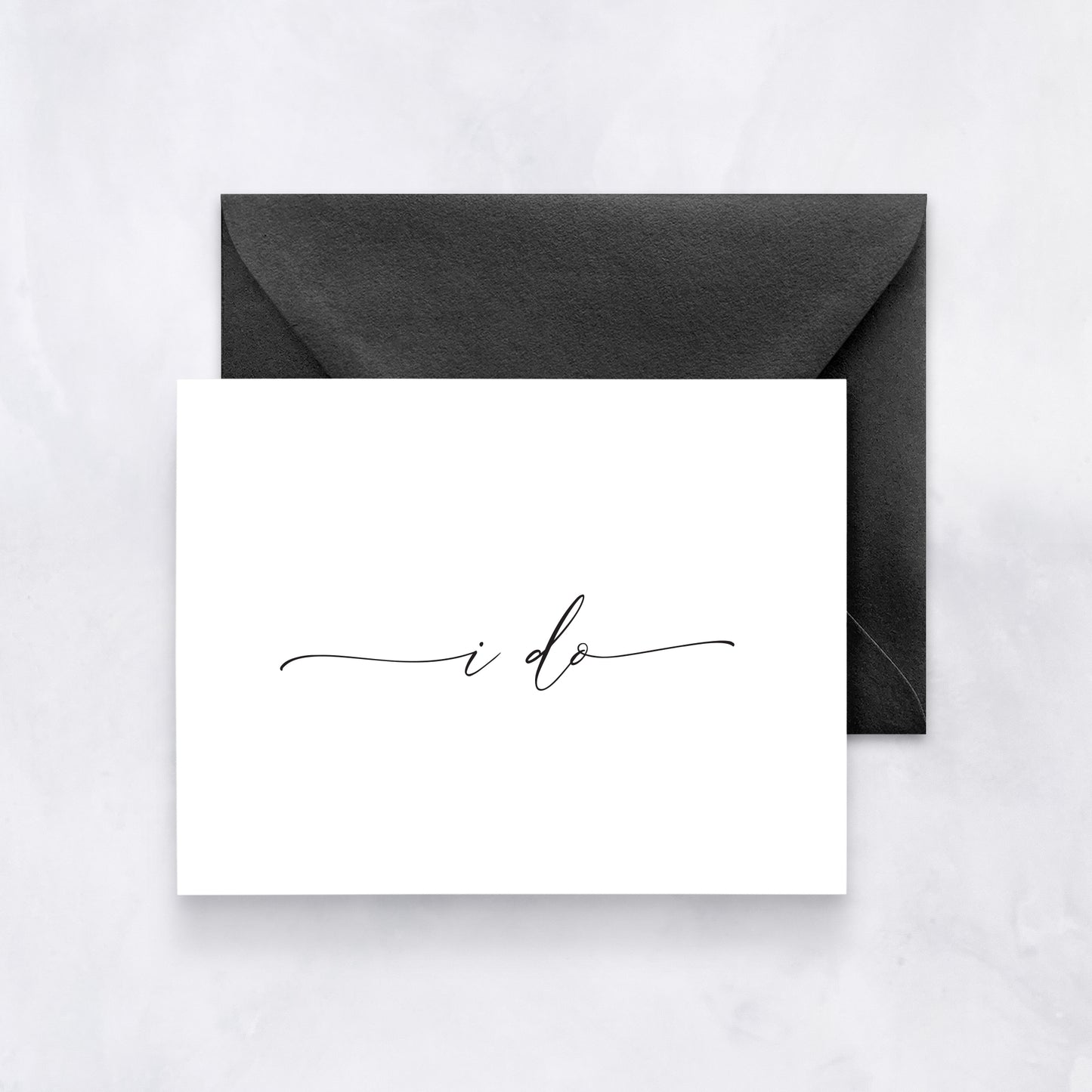 “I Do” Wedding Cards | Minimalist Black and White Wedding Stationery Set