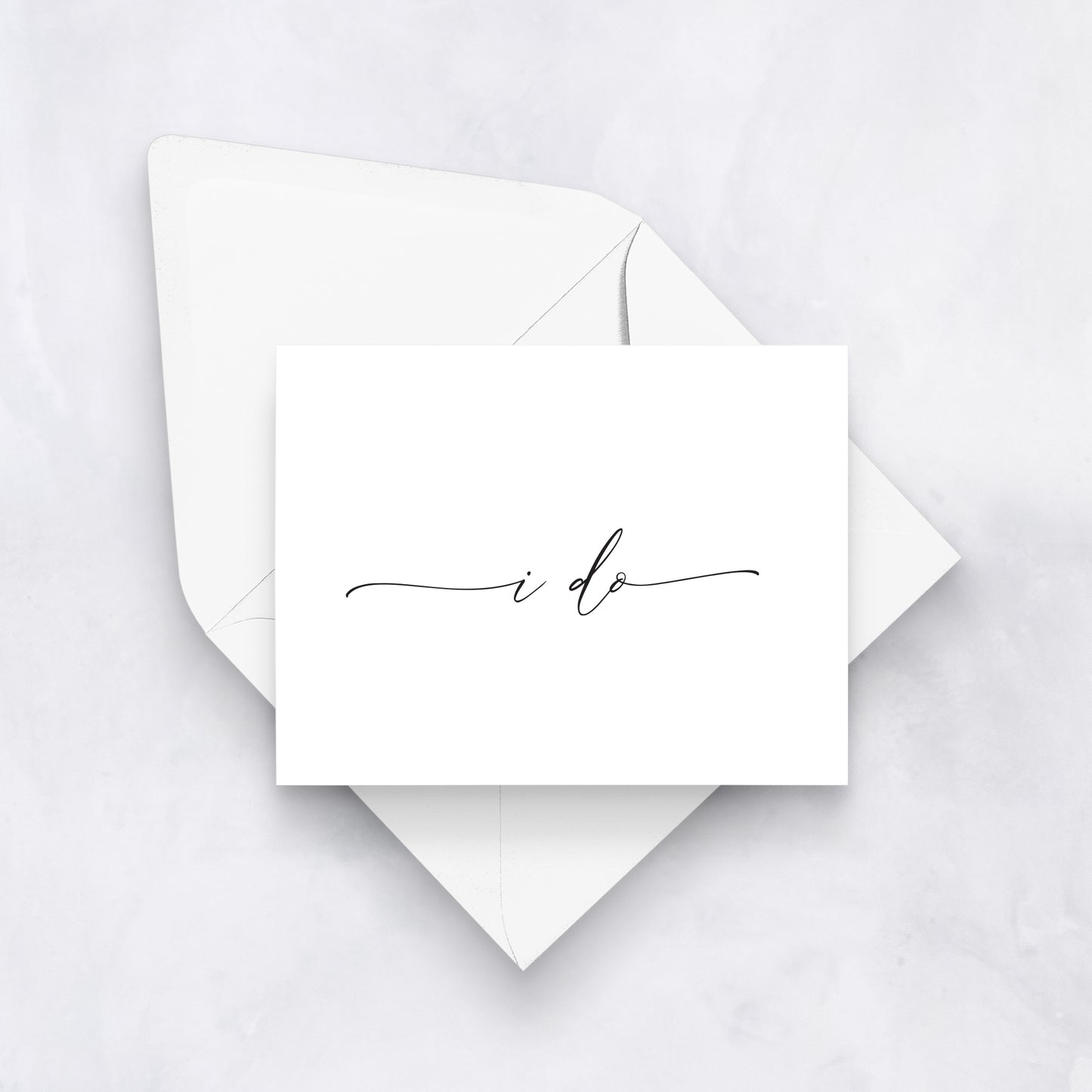 “I Do” Wedding Cards | Minimalist Black and White Wedding Stationery Set