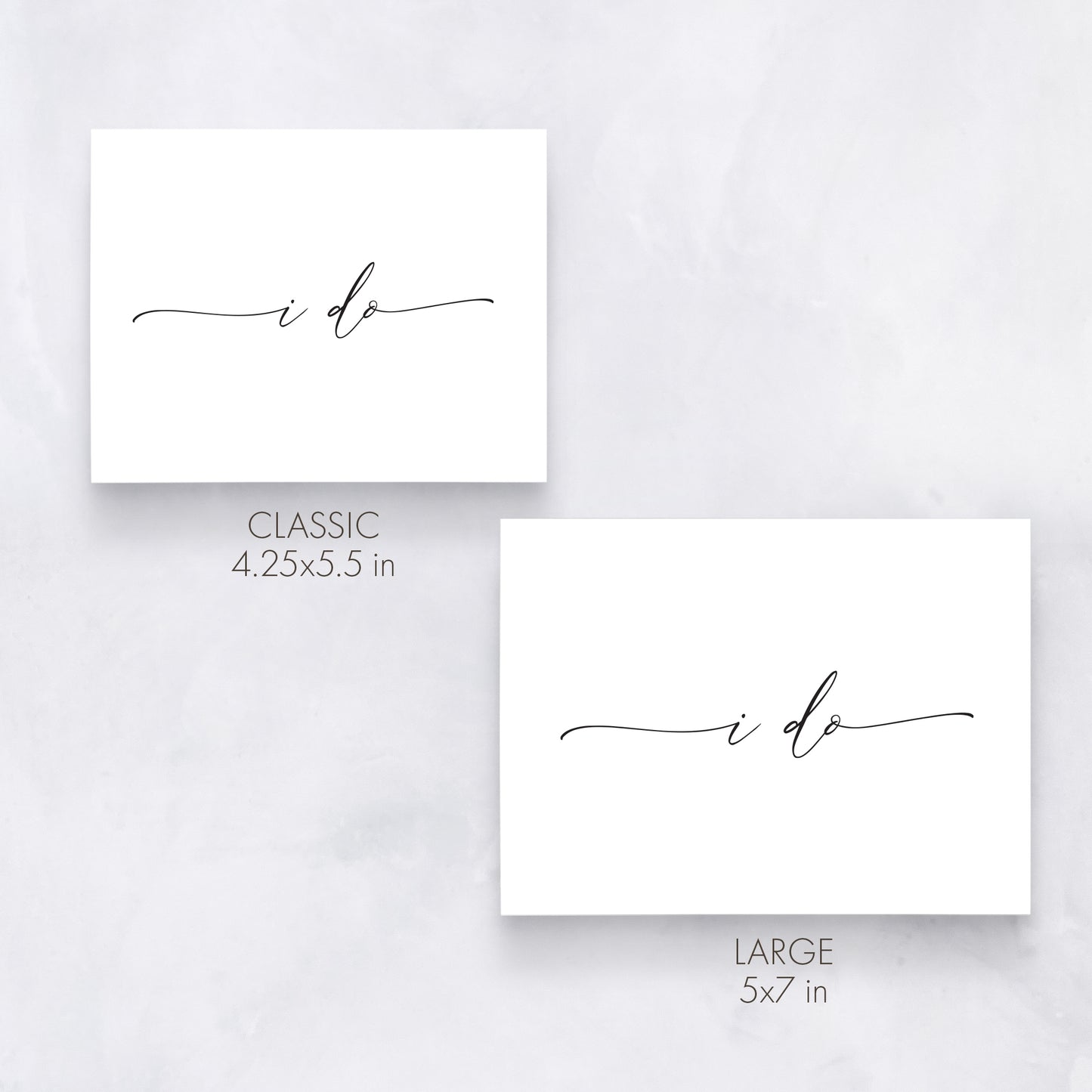 “I Do” Wedding Cards | Minimalist Black and White Wedding Stationery Set