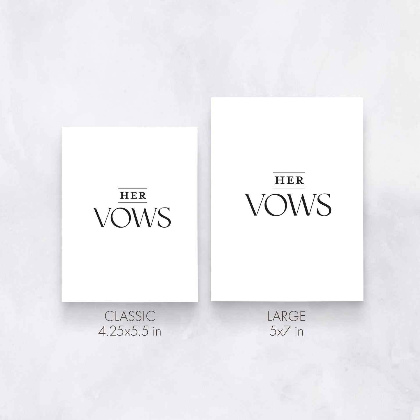 His and Her Wedding Vow Cards| Elegant Minimalist Vow Books for Couples