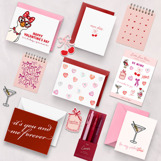 Little Love Notes Bundle – Valentine’s Day Greeting Cards, Stickers & Stationery