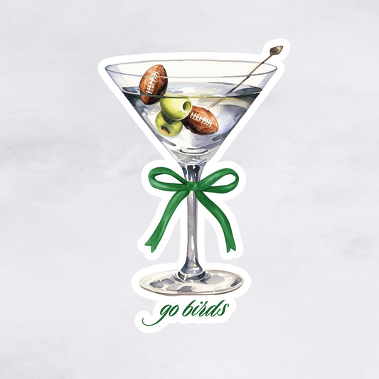 Philly Football Martini Sticker